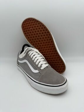 UNISEX Vans Old Skool Pewter Gray White Skate Shoe Size Mens 7.5 Womens 9 508731